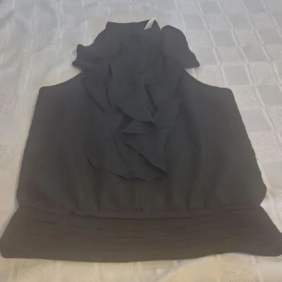 Adiva Black Ruffled Halter Top - Picture 16 of 16